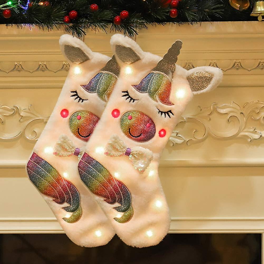 Lot 16 Chaussettes De Noël à Suspendre - Décoration Festive Pour Sapin, Cheminée - Remplissage De Petits Cadeaux Ou Bonbons