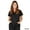 BLACK, variant on WOMENS MOCK WRAP SCRUB TOP 12 COLORS XXS-2XL