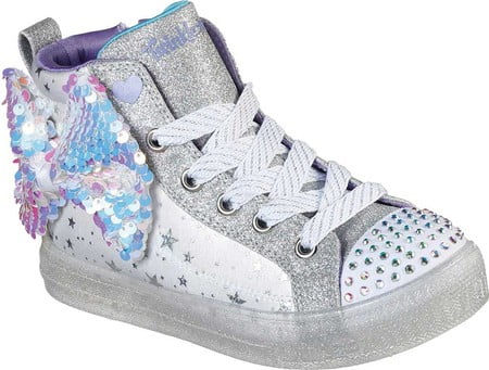sketchers pink bow