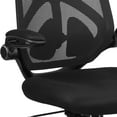 thumbnail image 4 of Flash Furniture Kimble High Back Black Mesh Executive Swivel Ergonomic Office Chair with Adjustable Lumbar, 2-Paddle Control and Flip-Up Arms, 4 of 9