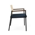 thumbnail image 2 of Avon Reception Oversize Chair UPH Seat HPL Back / Black Steel / Natural / Blue, 2 of 4
