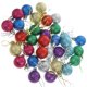 thumbnail image 3 of 80 Uds. Mini bolas de purpurina de Navidad adornos de árbol de bolas colgantes de Navidad multicolor, 3 of 5
