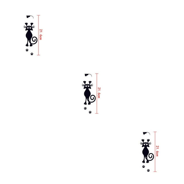 jesticaly Cat Light Switch Sticker Decal Vinyl Art Wall Sticker Lightswitch Black Kitten 1pcs #5 3Set