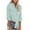 Green, variant on Mchoice Cotton annd Linen Long Sleeve Shirts for Women Striped Printed Single Breasted Turndown Collar Tops with Pockets
