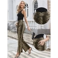 thumbnail image 2 of DARING DIVA Women's Casual Loose Wide Leg Trousers X-Small Leopard Print, 2 of 6