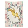 thumbnail image 3 of Ambesonne Giraffe Tablecloth Rectangular Table Cover, Cartoon Mom and, 52"x70", Multicolor, 3 of 4