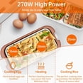 thumbnail image 6 of Electric Lunch Box Food Heater, 270W 304 Stainless Steel, 6 of 8