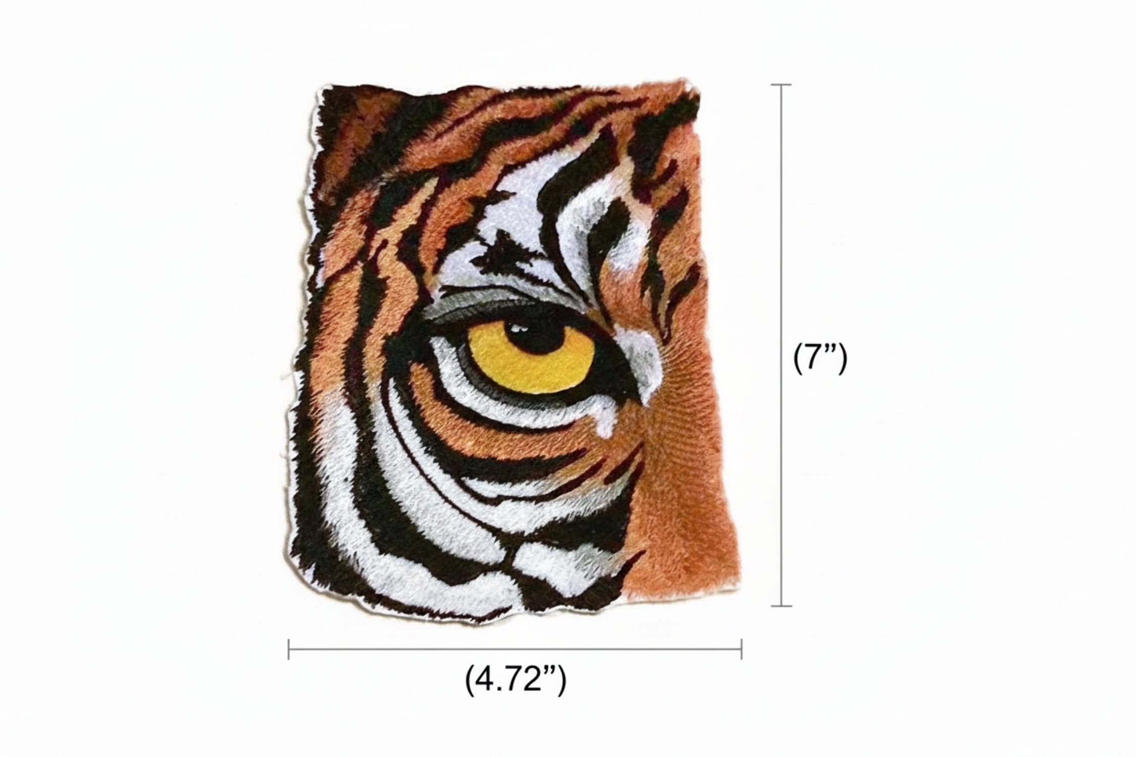 Custom and Unique Eye of Tiger Embroidered Iron on/Sew Patch [7"4.72"]