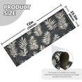 thumbnail image 3 of White Palm Leaves on Black Background Bedroom Runner Rug 2'x 6' Non Slip Carpet Indoor Home Area Rug Living Room, 3 of 8