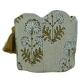 thumbnail image 2 of Classic Block Printed Thick Linen Basket, small medium and large size of basket, 2 of 5