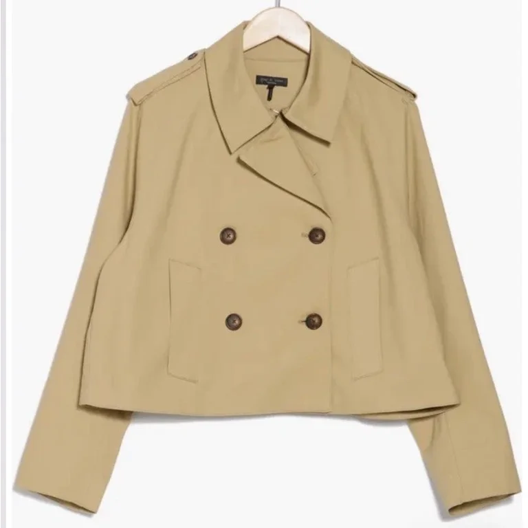 Cropped Trench Jacket ロル ジャケット Cropped Trench Jacket - Tulips in Little Rock