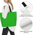 thumbnail image 4 of Bingfone Canvas Tote Bag for Women with Inner Pocket Aesthetic Cute Shopping Tote Bags Reusable Grocery Bags-Green, 4 of 9