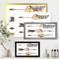 thumbnail image 4 of Designart 'Flowers and Ethnic Feathers On Native Arrows II' Bohemian & Eclectic Framed Art Print, 4 of 4