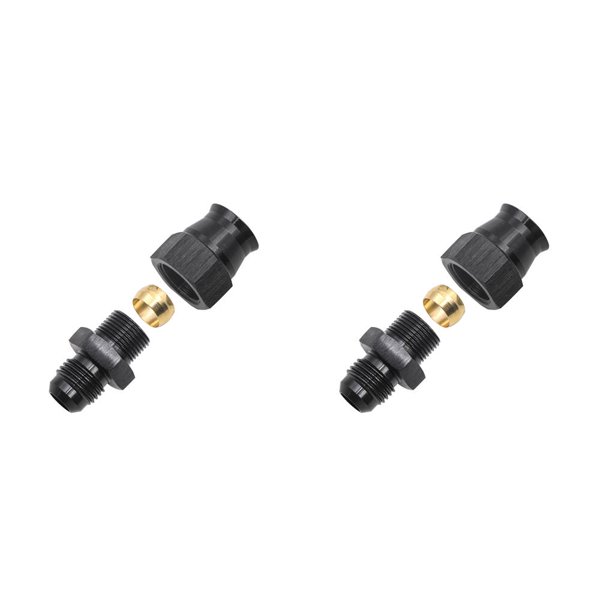 Kenally Accesorios de tubería de de aleación de aluminio para coche, 2 piezas, sistema adaptador de tubo de combustible, pieza de repuesto, 5/16 2piezas