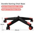 ZeloraGildan 28 inch Nylon Gaming Chair Base Replacement with 5 Casters