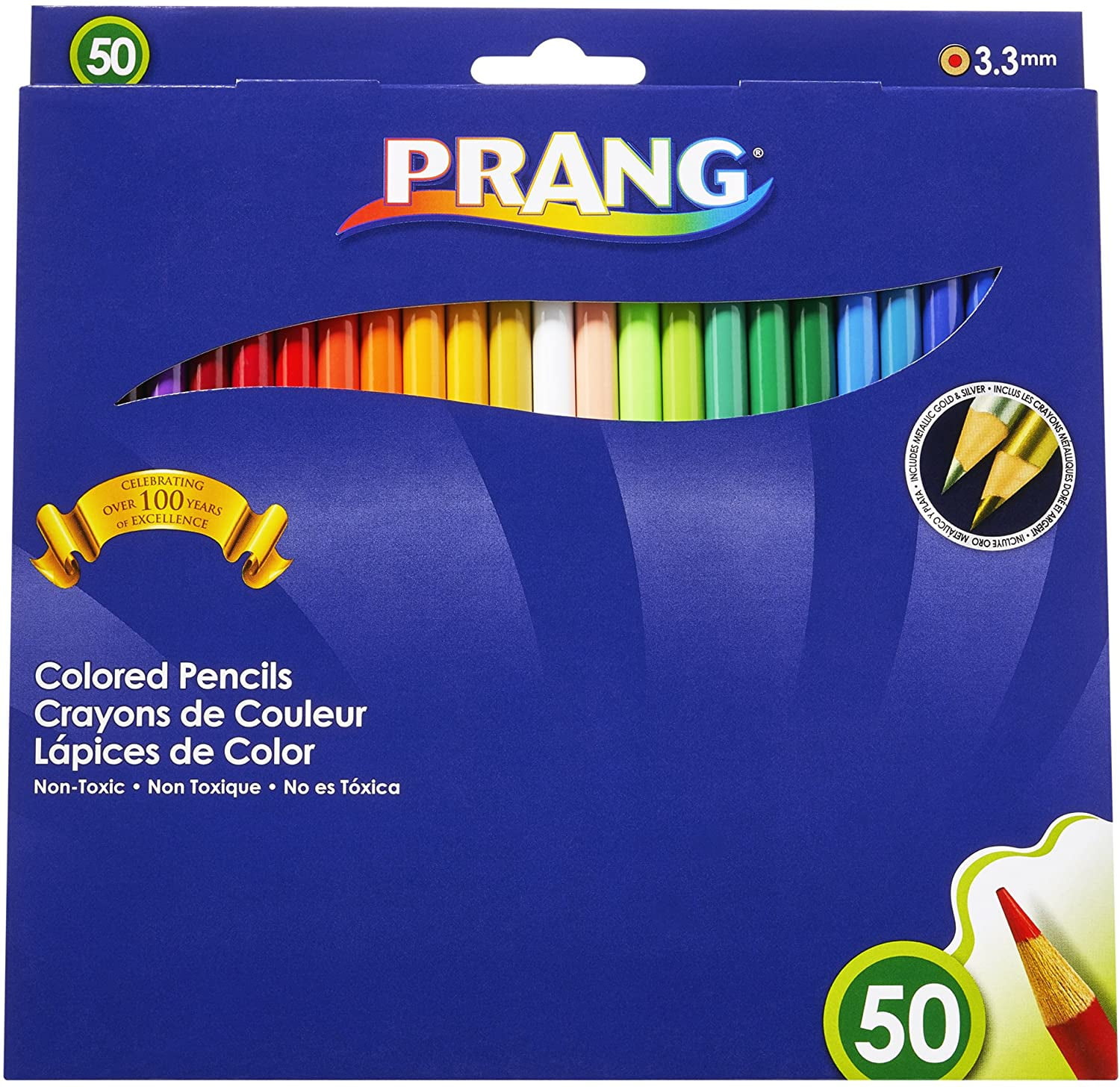 Prang Thick Core Colored Pencil Set, 3.3 Millimeter Cores, 7 Inch