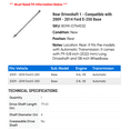 thumbnail image 2 of Rear Driveshaft 1 - Compatible with 2009 - 2014 Ford E-250 Base 2010 2011 2012 2013, 2 of 2
