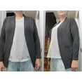 thumbnail image 6 of a.Jesdani Women's Cardigan Casual Lightweight Knit Cardigan Sweaters with Pockets Charcoal Black L, 6 of 16