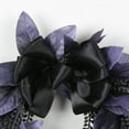 thumbnail image 6 of Halloween Wreath, Halloween Wreaths for Front Door with Purple LED Lights Glitter Crow, Light Up Crow Wreath for Indoor Outdoor Home Party Decorations, 6 of 7