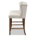 thumbnail image 3 of Bowery Hill Upholstered Beige Bar Stool Bench Rectangular Button Tufted 47.64" Unassembled, 3 of 10