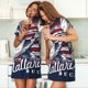 thumbnail image 4 of Fotbe Mallard Duck With American Flag Bata de Dormir para Mujer con Estampado, Camisón de Algodón de Manga Corta, Ropa de Dormir Casual, 4 of 6