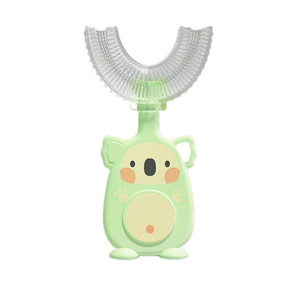 Toystoory Cepillo de Manual de silicona en forma de U para niños, boca entera, bebé de doble cara con boca dental, cabezal de cepillo Suministros de limpieza para el hogar verde L Toystoory HA009121-08