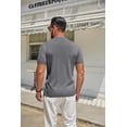 thumbnail image 4 of COOFANDY Mens Short Sleeve Turtleneck Casual Pullover Basic Tee Sweater Solid Lightweight Tops, 4 of 6