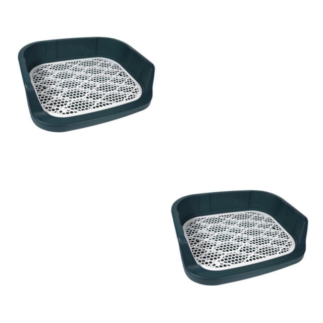 Greeniant Bandeja de arena para mascotas Orinal para gatos Inodoro para animales pequeños Caja de arena para perros Azul 2piezas