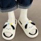 thumbnail image 1 of Zapatillas de lino para el hogar para hombre y mujer, pantuflas antideslizantes de interior con dibujos animados para las cuatro estaciones, de algodón y lino, moda silenciosa, nuevo estilo, 1 of 5