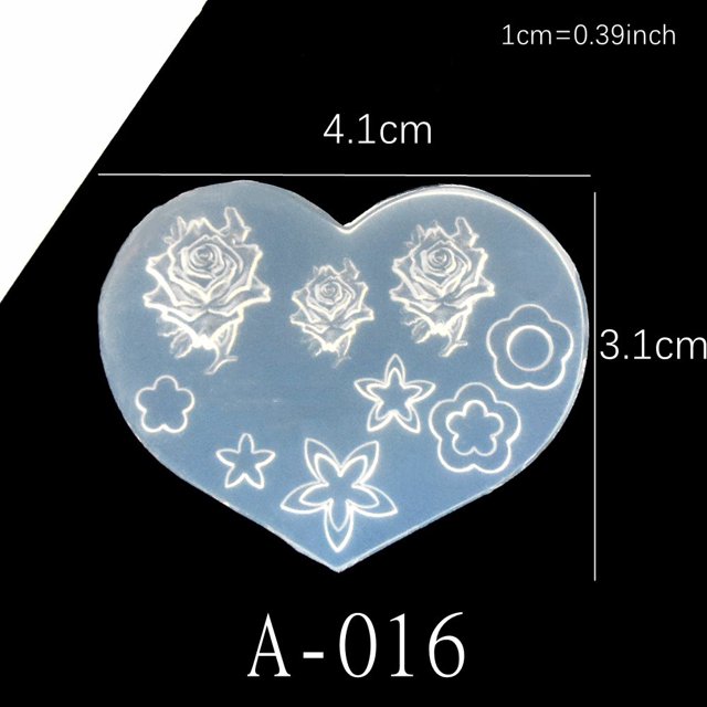 SNASAN, cuentas pequeñas, flores de dibujos animados, corazón, estrella, pendientes artísticos para uñas, molde de silicona, herramienta de fundición de joyería, Molde de silicona de resina epoxi UV
