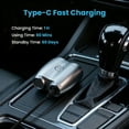 thumbnail image 4 of Electric Razor for Men: Portable Mini Shaver with Double Ring Floating Blade, IPX7 Waterproof Face Shavers with USB-C Fast Charge, Silver, 4 of 7
