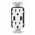 thumbnail image 2 of Leviton T5632-W Combo Duplex Receptacle and 15A USB Charger, White, 2 of 2