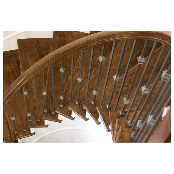 Grey 16.3.19 Flat Base Shoes for 1/2 inch Square Iron Balusters for Stair Remodel, Box of 10