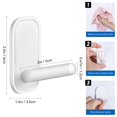 thumbnail image 6 of INNOPLUS 6X White Wall Hook Coat Rack for Hanging Towel Backpack Hat Damage Free Decorating, 6 of 8