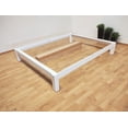 thumbnail image 3 of Base Para Cama Queen Size Muebles GM Tradicional Desarmable Madera de Pino Con Laca Color Blanco, 3 of 6