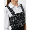 thumbnail image 5 of Crop Tweed Shirt Puff Sleeve Button Detail Double Fabric, 5 of 7