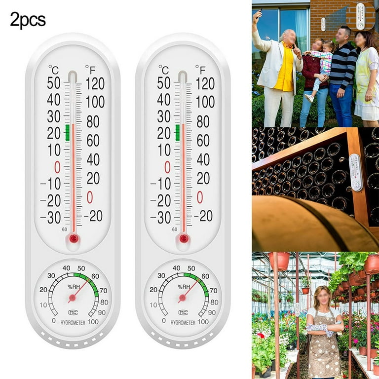 Large Outdoor Wall Analog Patio Thermometer Mounting Bracket Temperature  Reader