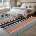 thumbnail image 5 of 8x10 Area Rugs for Living Room, Blue Pink Striped Non Slip Area Rugs for Kitchen Bedroom Entryway, Farmhouse Modern Stripes Washable Carpet Runner Rug Floor Mats for Bedroom Home Decor, 5 of 9