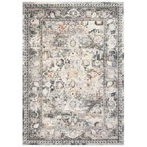 SAFAVIEH Alhambra Leptis Oriental Area Rug, Grey/Cream, 5'3" x 7'7"