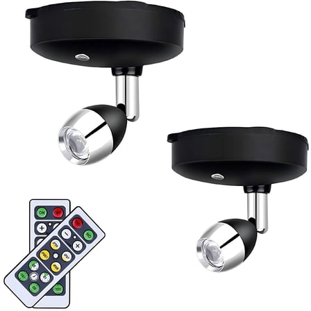 HIBIBUD Wireless Spotlight Indoor,Battery Operated Lights Art Lights for Paintings,LED Wall Light with Remote