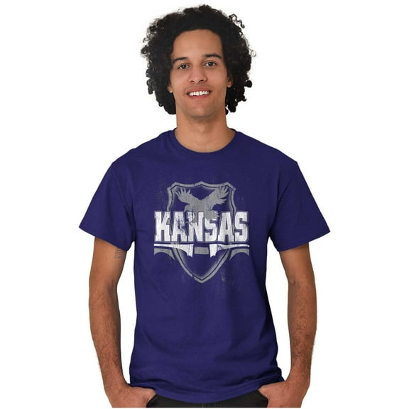 Kansas KS Pride Gameday Spirit Cool Men's Graphic T Shirt Tees Brisco Brands X