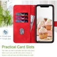 thumbnail image 3 of for iPhone XR Wallet Case,Card Holder Leather Kick-stand Flip Cases for iPhone XR,Wrist Strap,for iPhone XR Case Wallet,Magnetic Closure,Shockproof Protective Cover for iPhone XR (Red), 3 of 14