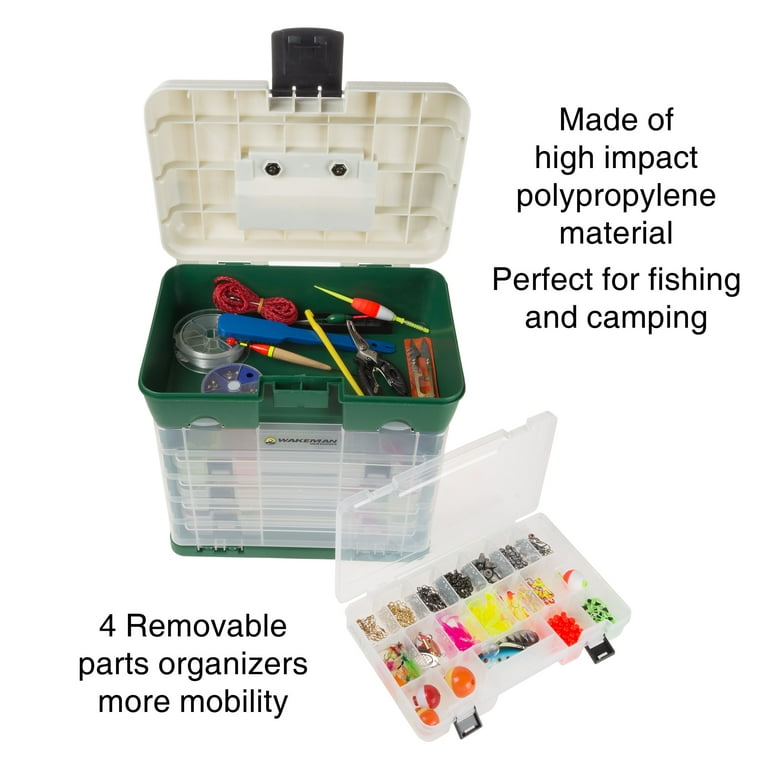 Fishing tackle box bait lure organizer toolbox fishing tool box for tools,  fishing tackle, toys, art, craft, and parts gift