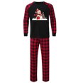 thumbnail image 3 of Odeerbi Christmas Pajamas for Family Plaid Holiday Long Sleeve Family Christmas Pajamas Matching Sets Dad Fashion Print Sleepwear Xmas Family Matching PJs Set Black, 3 of 5