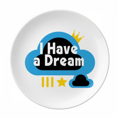 

Black Freedom Equality Dream Plate Decorative Porcelain Salver Tableware Dinner Dish