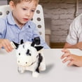 thumbnail image 3 of Interactive Cow Stuffed Animal Toy With Motion Sound Cute Farm Friend For Kids And Collectors Soft Short Hair Design, 3 of 4