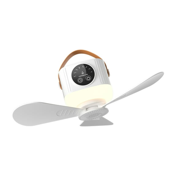 Portable Quiet Ceiling Fan Lamp with Remote And Timers Hanging Fan Ideal For Outdoor Camping And Student Dormitories