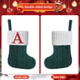 thumbnail image 3 of Mini Green Knit Stocking,8.5 Inches Initial Monogram EmbroideGreen Christmas Stocking,Family Fireplace Hanging Ornament Xmas Holiday Decor Gift-Letter A~Z, 3 of 6