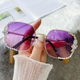 thumbnail image 6 of YCNYCHCHY Anti Blue Light Anti Radiation Computer Glasses Flat Light Frame No Degree Diamond Embellishment Small Face Trendy Sunglasses For Women, 6 of 9