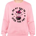 thumbnail image 2 of On My Way to Stir the Pot Sweatshirt Unisex Medium Pink, 2 of 5